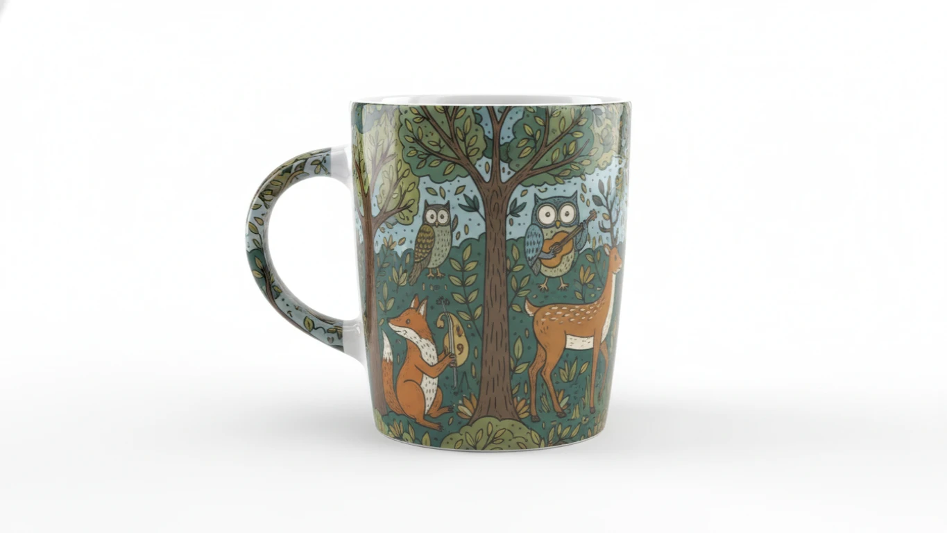 Caneca de Cerâmica Ilustrada