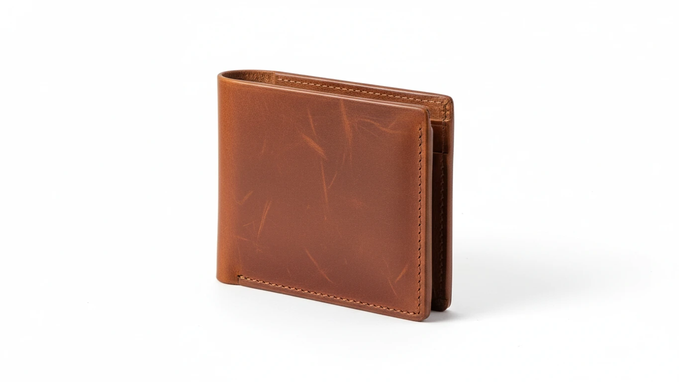 Carteira de Couro Genuíno Minimalista