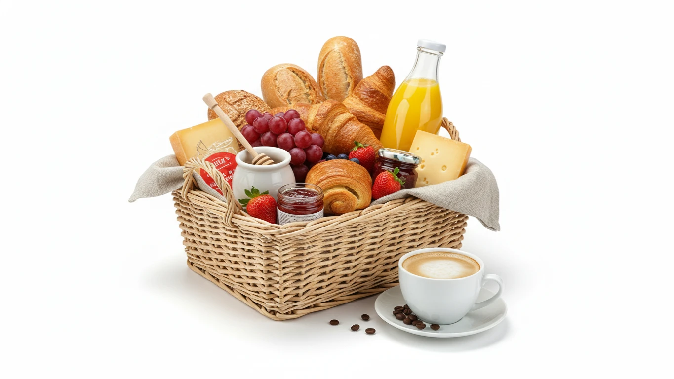 Cesta de Café da Manhã Gourmet