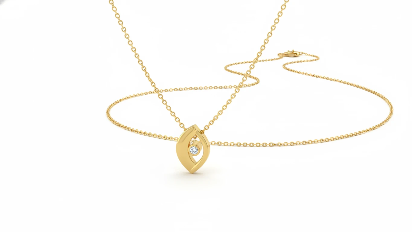 Colar Minimalista com Pingente Delicado Banhado a Ouro