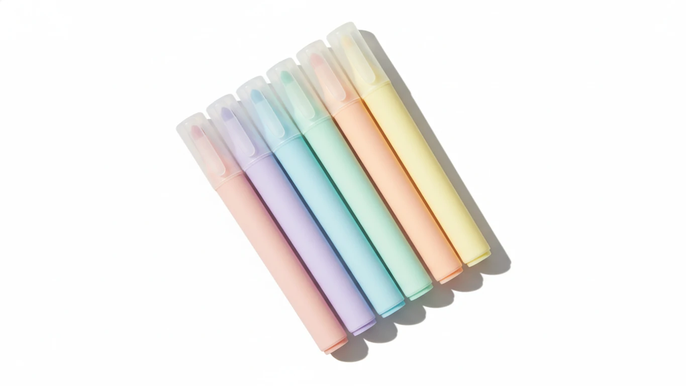 Conjunto de Canetas Marca-Texto Pastel