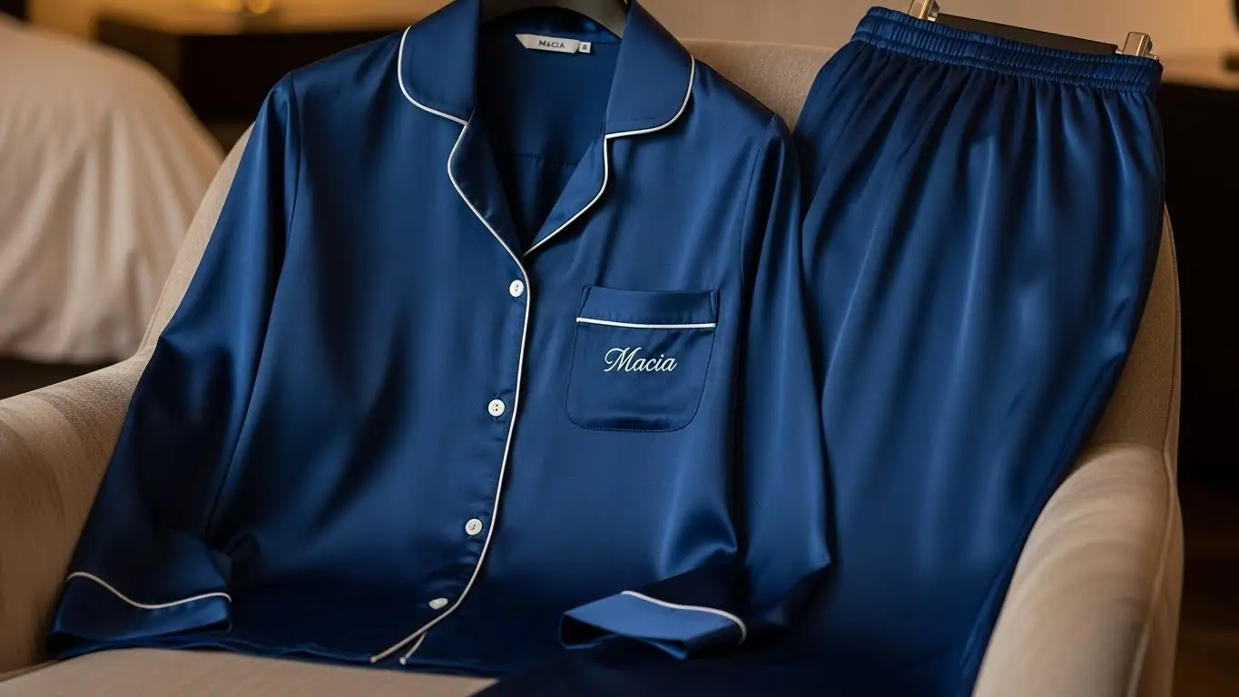 Conjunto de Pijamas de Seda Macia