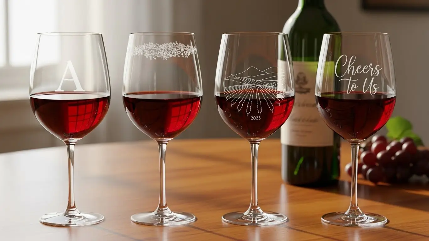 Conjunto de Taças de Vinho Personalizadas