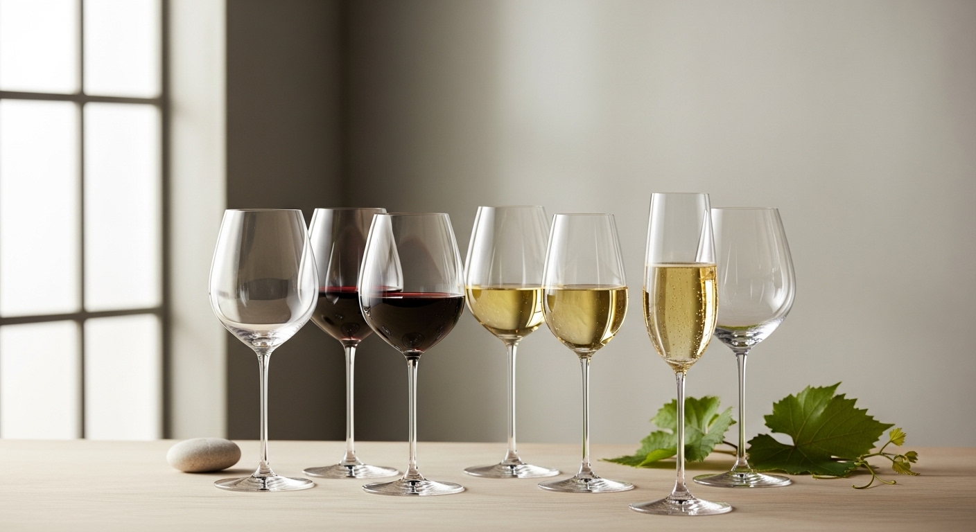 Conjunto de Taças de Vinho em Cristal Ecológico