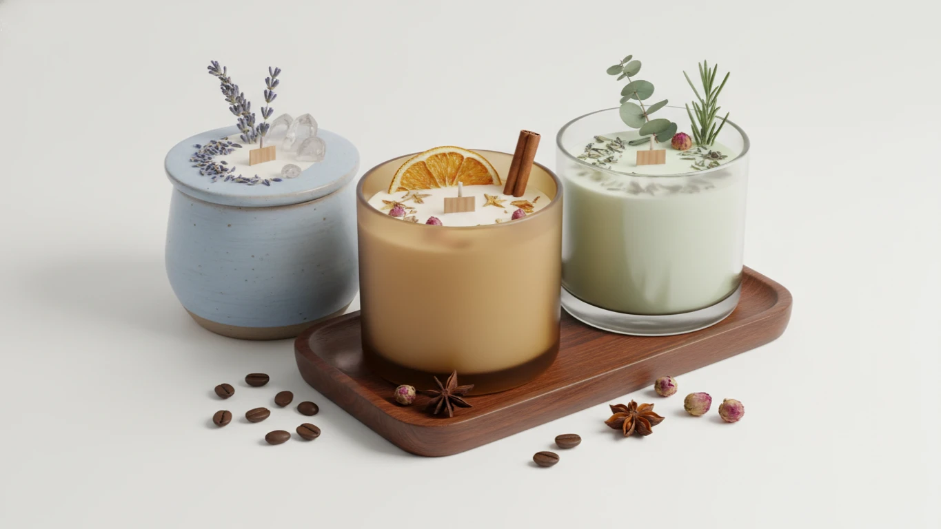 Conjunto de Velas Aromáticas Artesanais