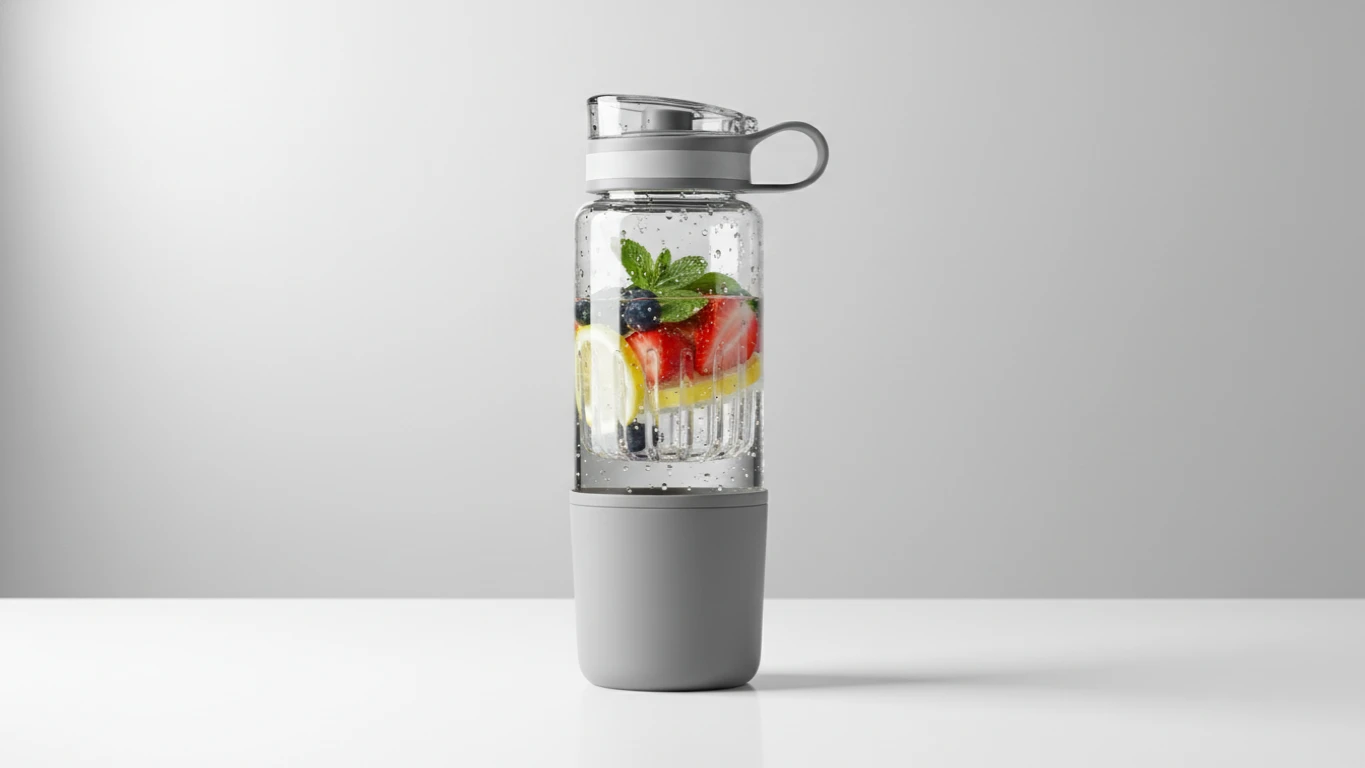 Garrafa de Água com Infusor de Frutas
