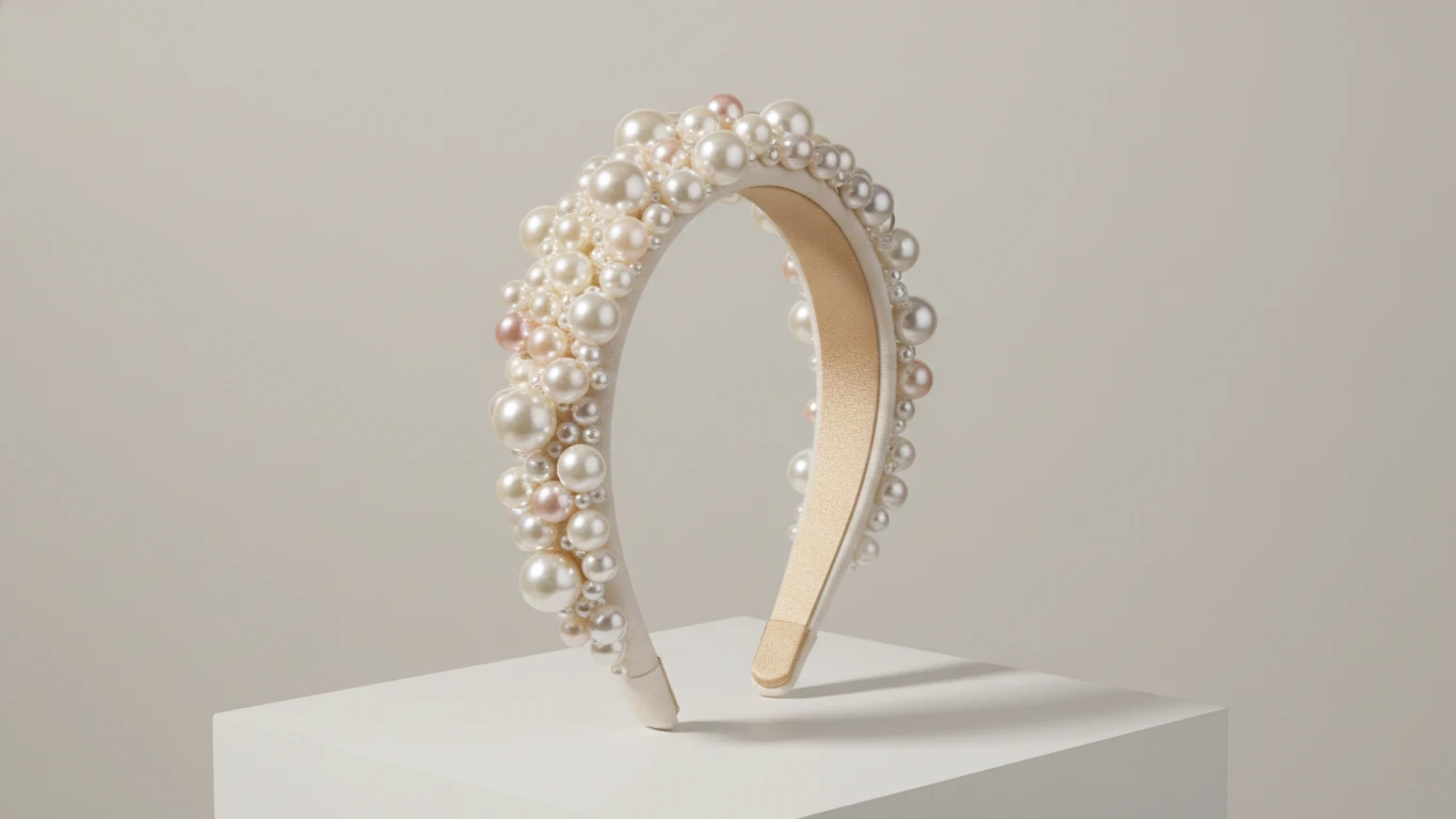 Headband ou Faixa de Cabelo com Pérolas