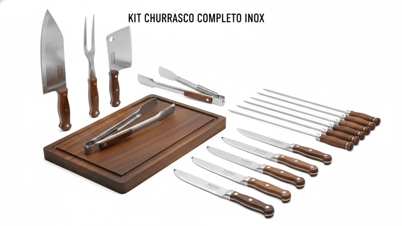 Kit Churrasco Completo Inox