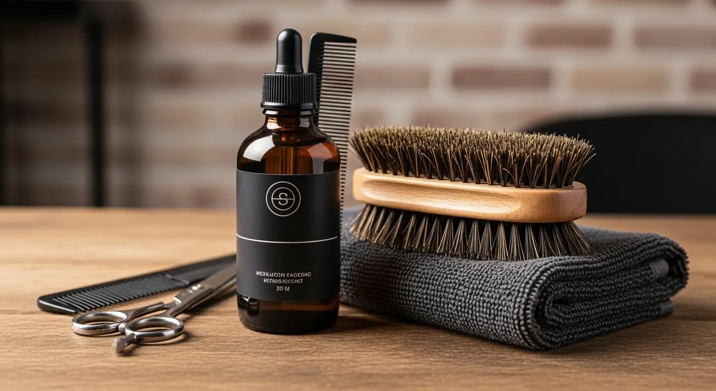 Kit de Barba Profissional com Óleo e Pincel
