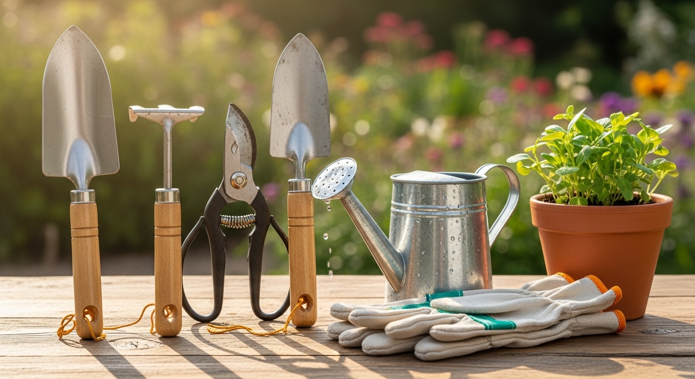 Kit de Ferramentas de Jardim Compacto e Ergonômico