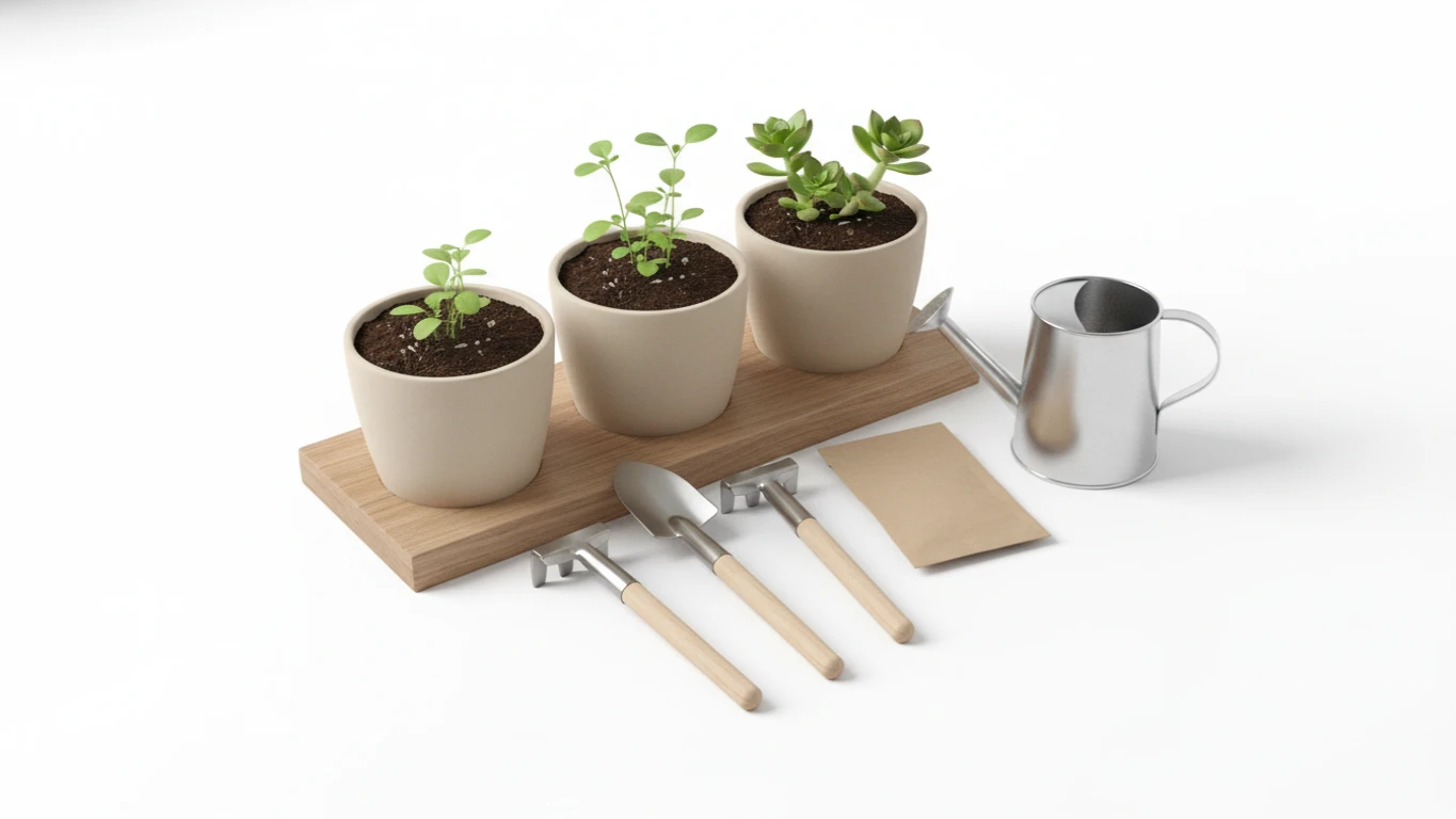 Kit de Jardinagem para Cultivo de Mini Plantas