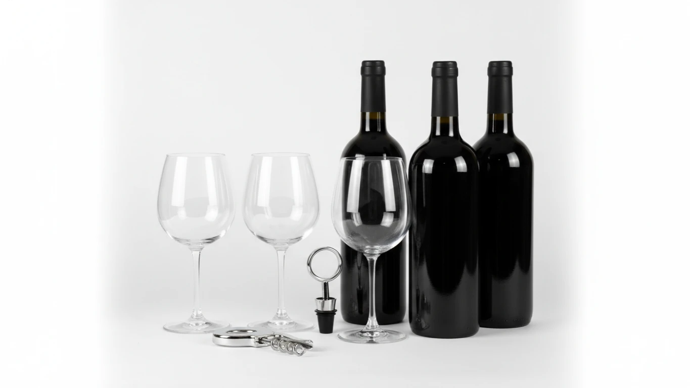 Kit de Vinhos Finos e Taças
