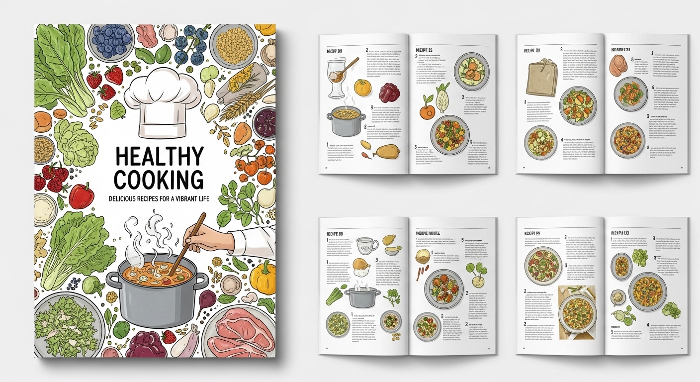 Livro de Receitas Ilustrado de Culinária Saudável