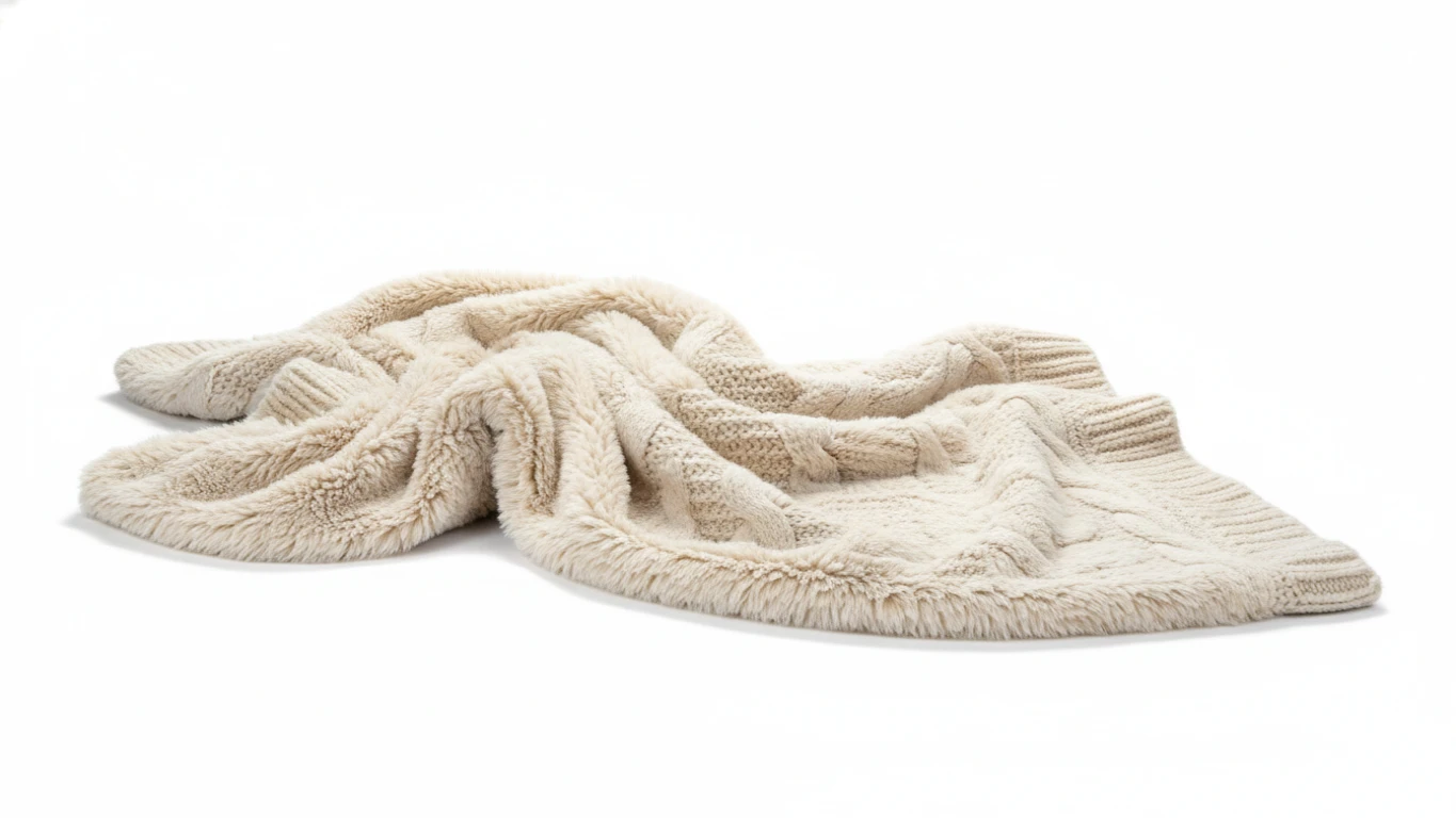 Manta Decorativa de Tricô ou Pelo Sintético