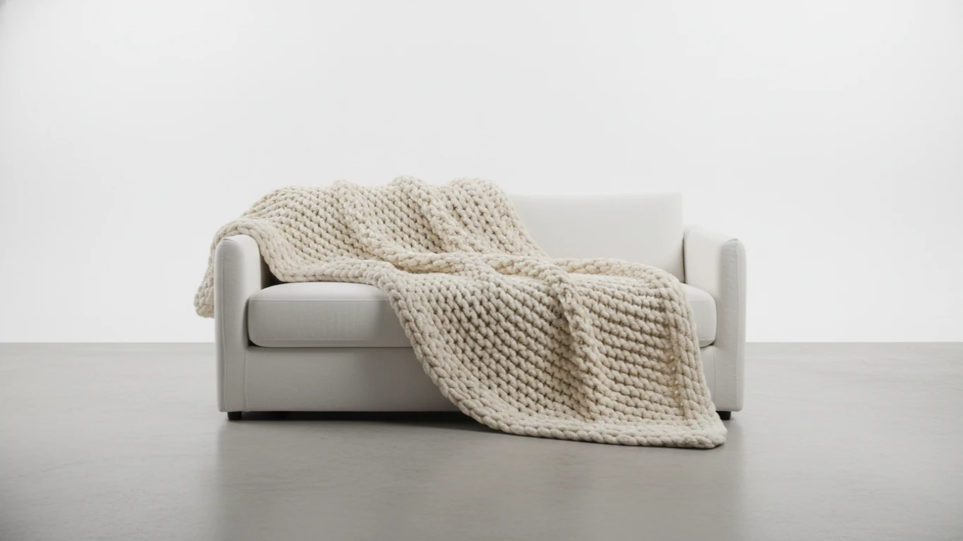 Manta de Sofá em Tricô