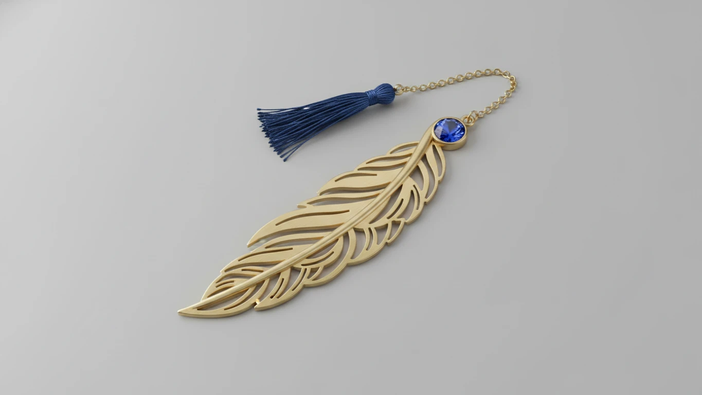 Marcador de Página em Metal Elegante