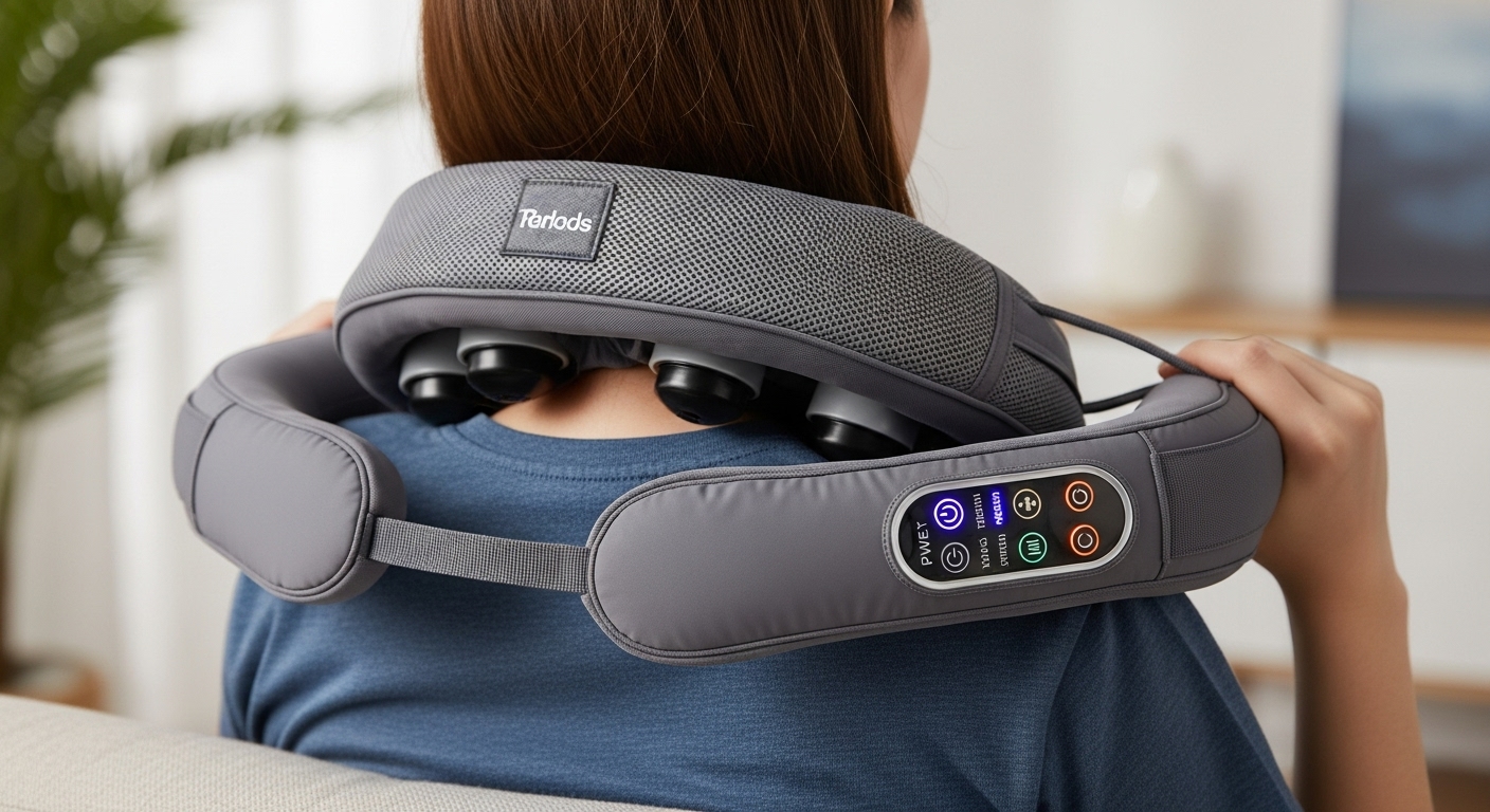 Massageador Elétrico de Pescoço e Ombro com Aquecimento