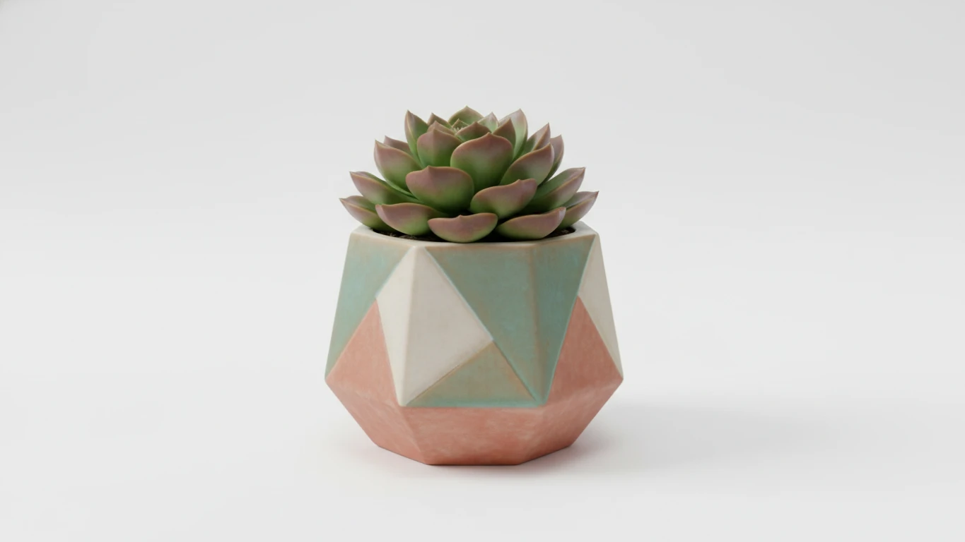 Mini Suculenta em Vaso Decorativo