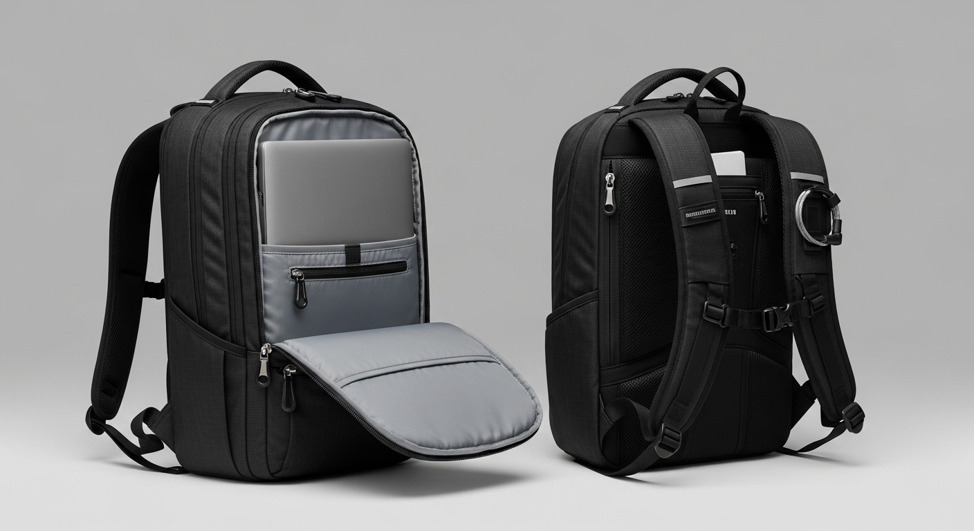 Mochila Antifurto Impermeável com Compartimento para Laptop