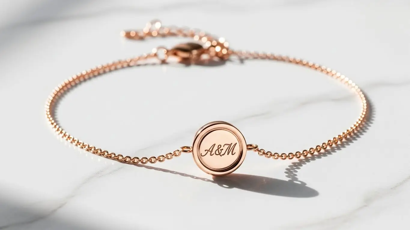 Pulseira Delicada com Pingente Personalizável