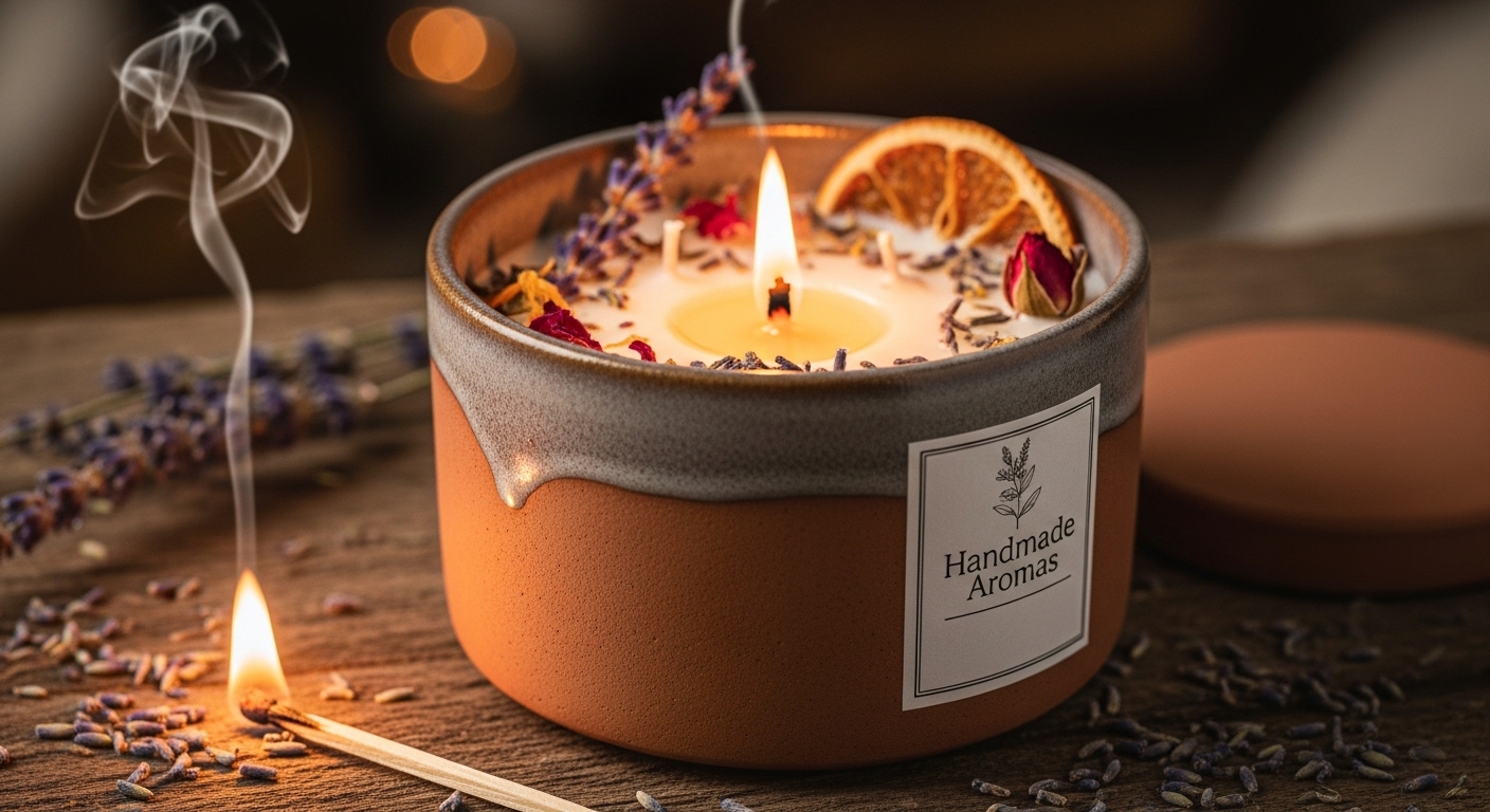 Vela Aromática Artesanal de Longa Duração