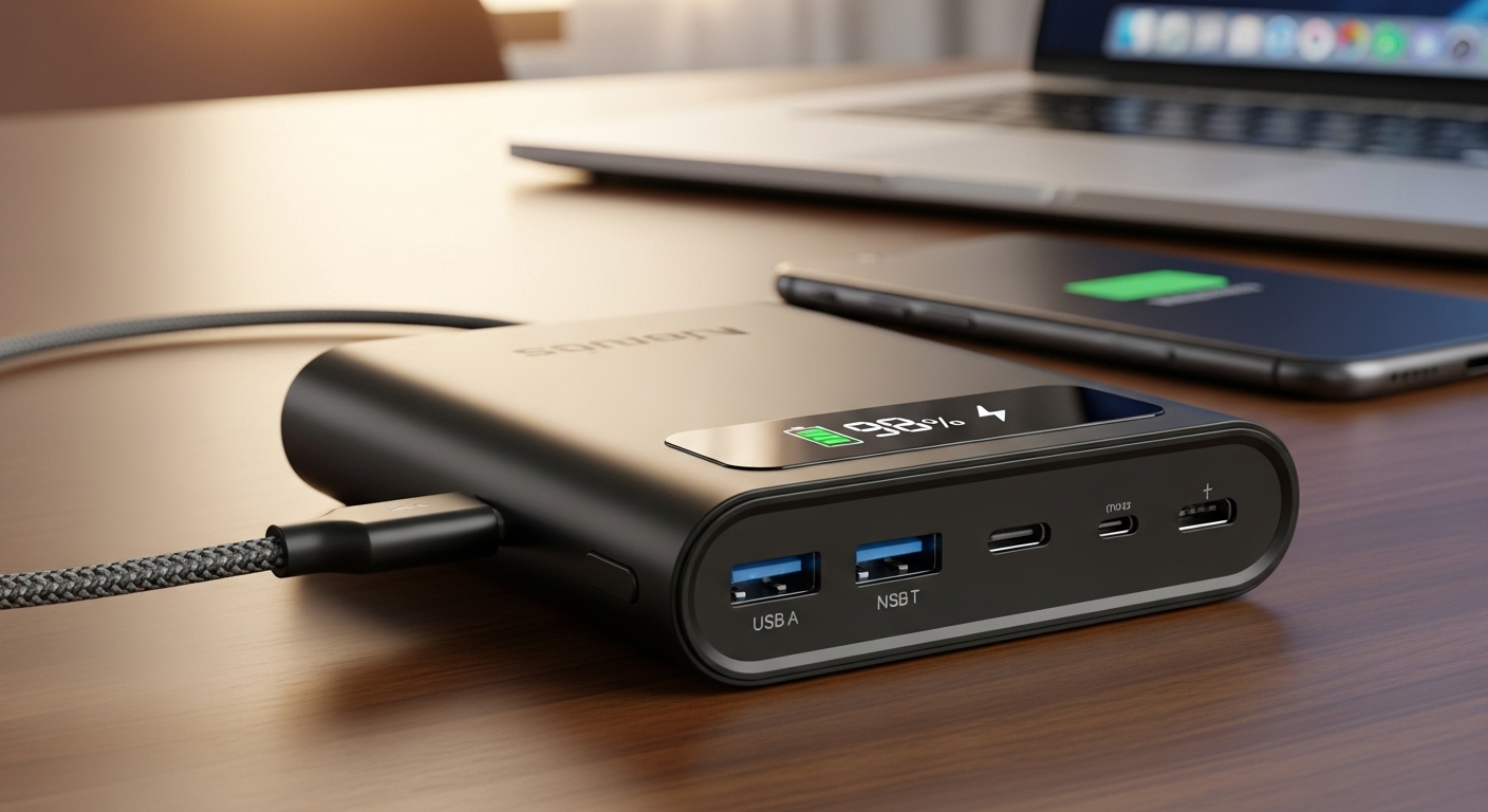 Carregador Portátil de Alta Capacidade com Carregamento Rápido