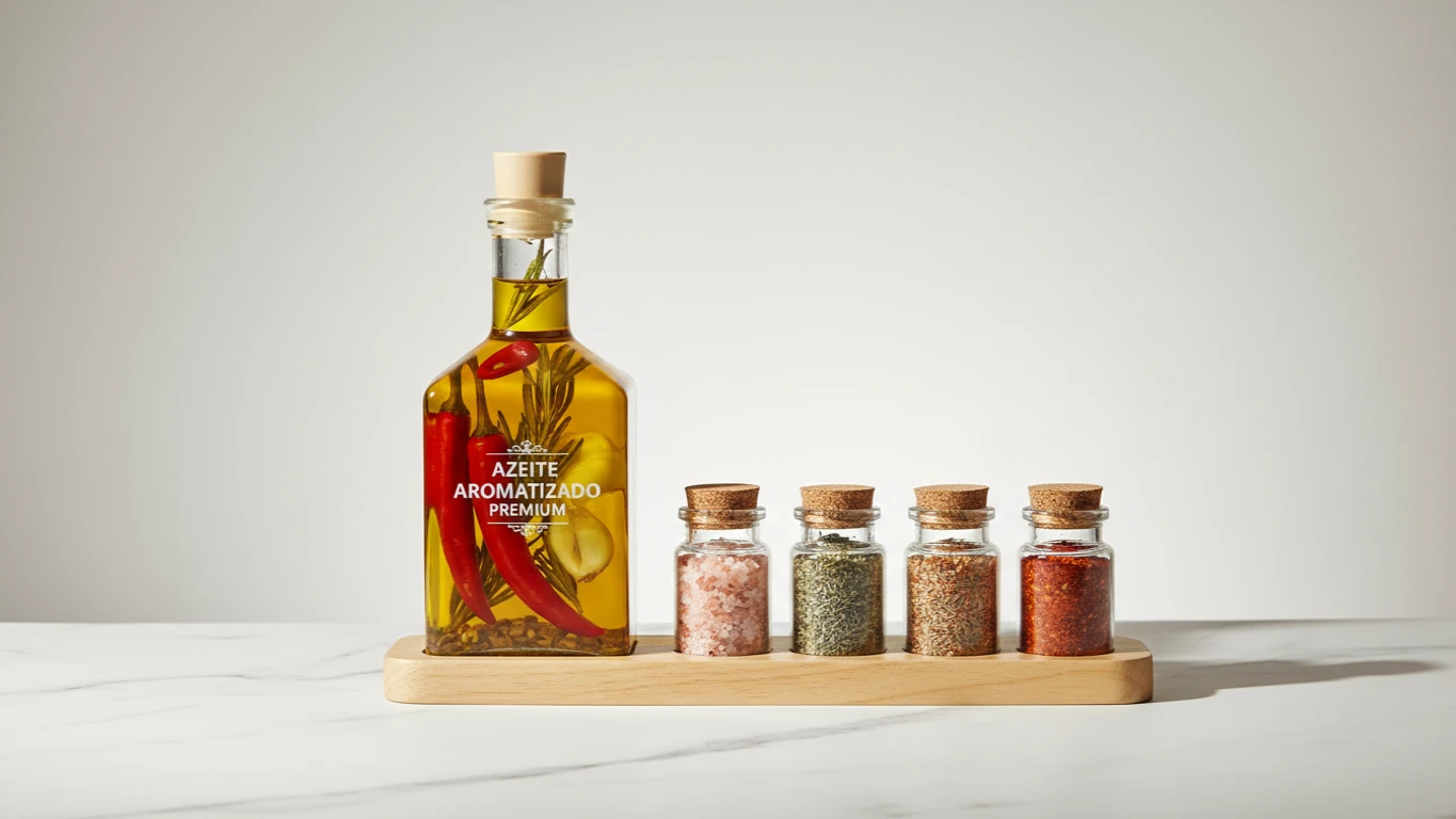 Azeite Aromatizado Premium e Kit de Temperos