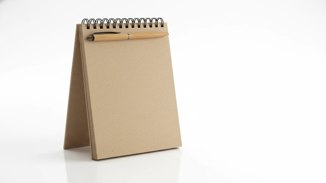 Bloco de Anotações Ecológico com Caneta Bambu