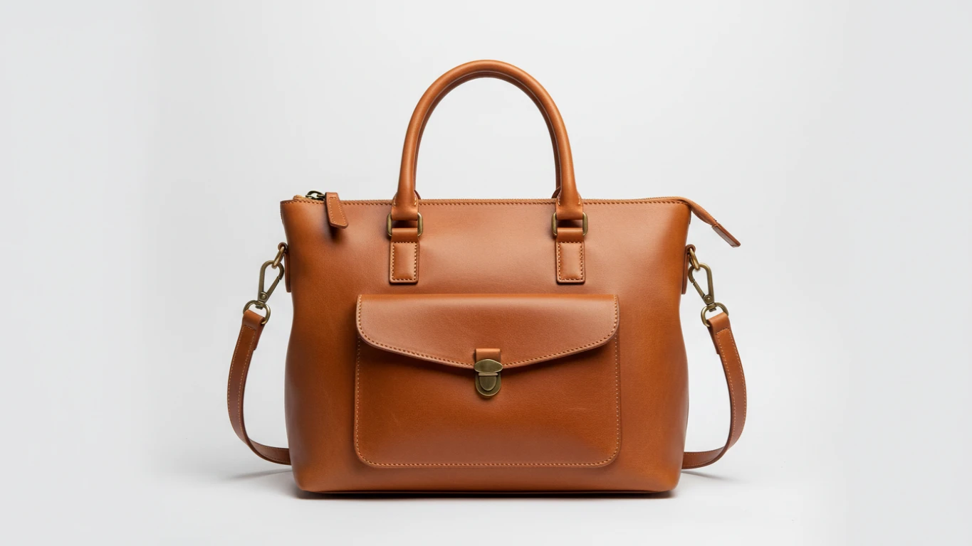 Bolsa de Couro Genuíno Atemporal