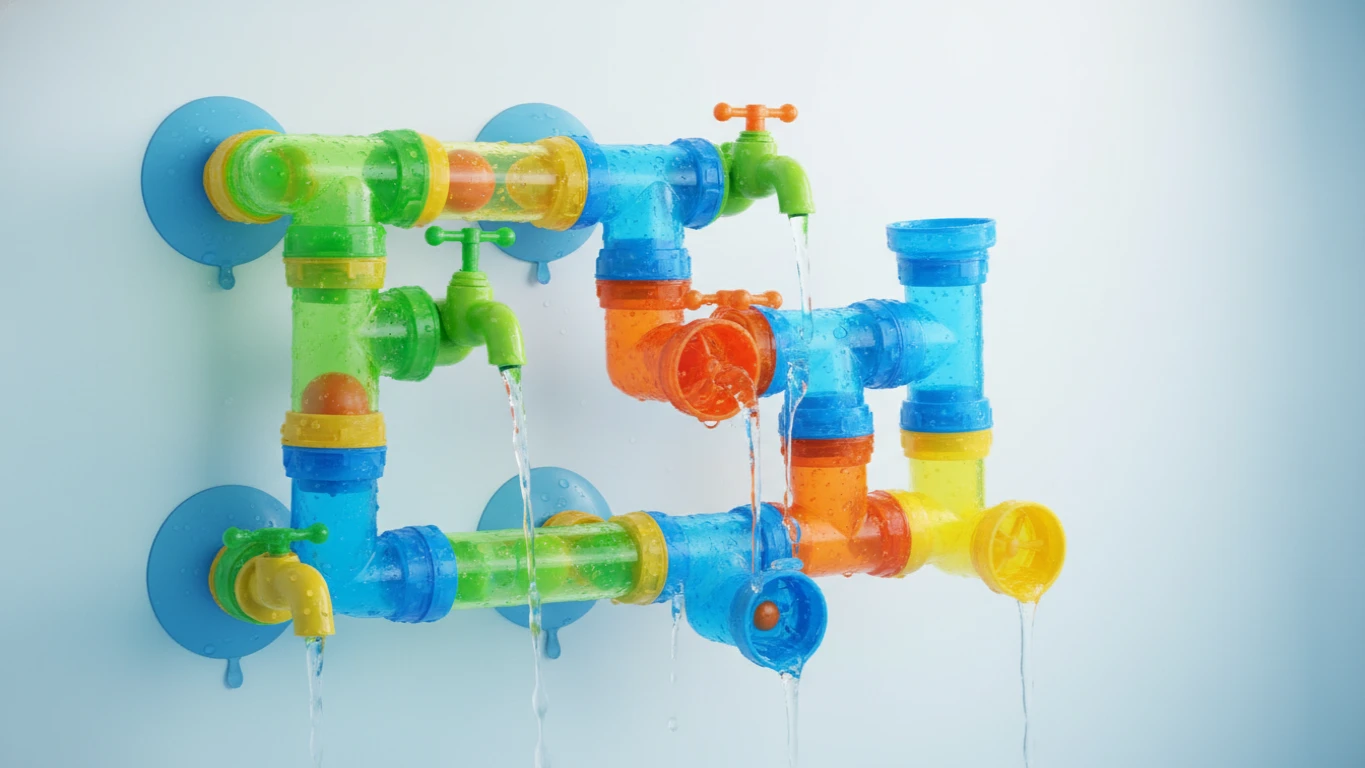 Brinquedo de Banho (Tubos e Válvulas)