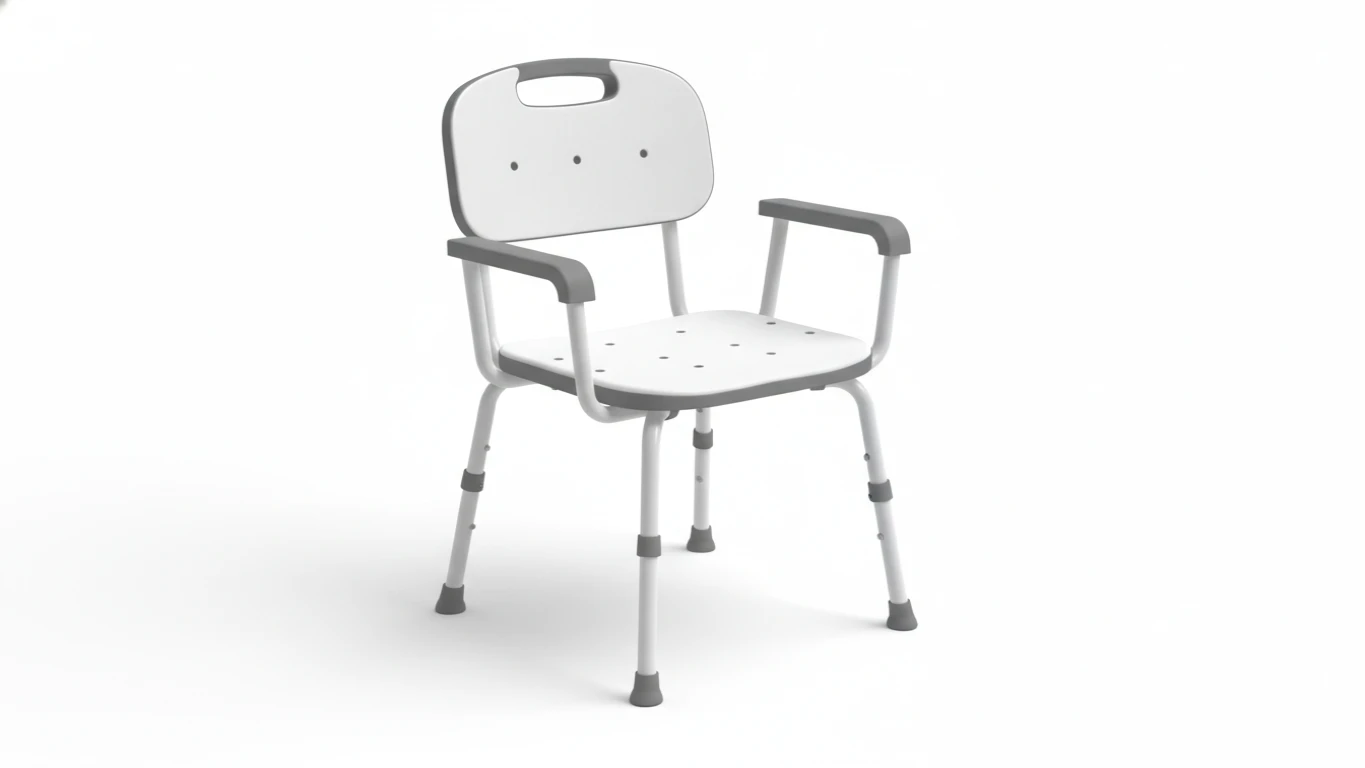 Cadeira para Banho com Encosto e Apoio de Braços