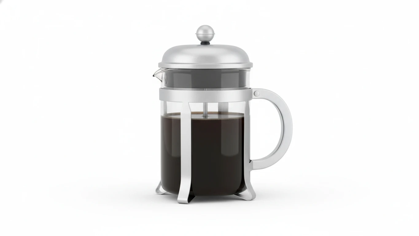 Cafeteira Prensa Francesa de Vidro e Inox