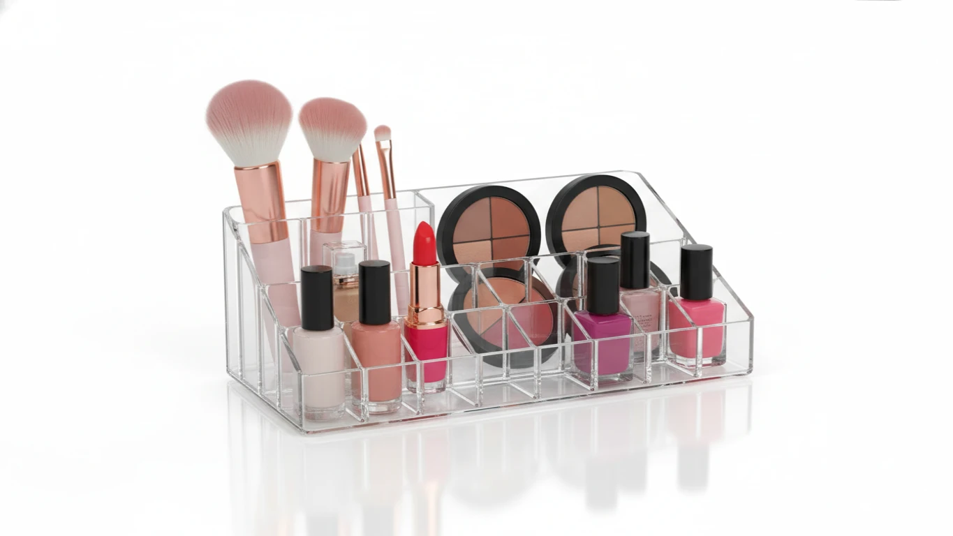 Caixa Organizadora de Maquiagem com Divisórias