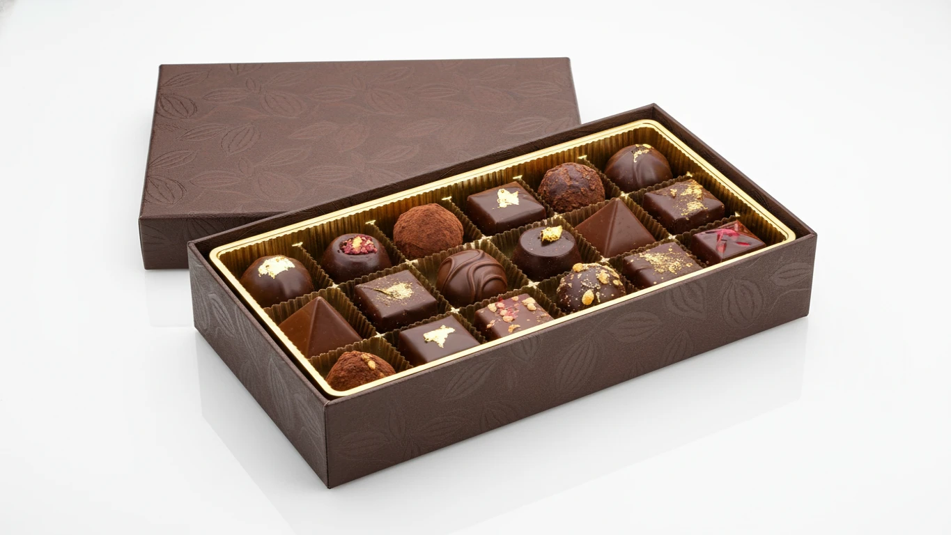 Caixa de Chocolates Finos e Trufas Artesanais