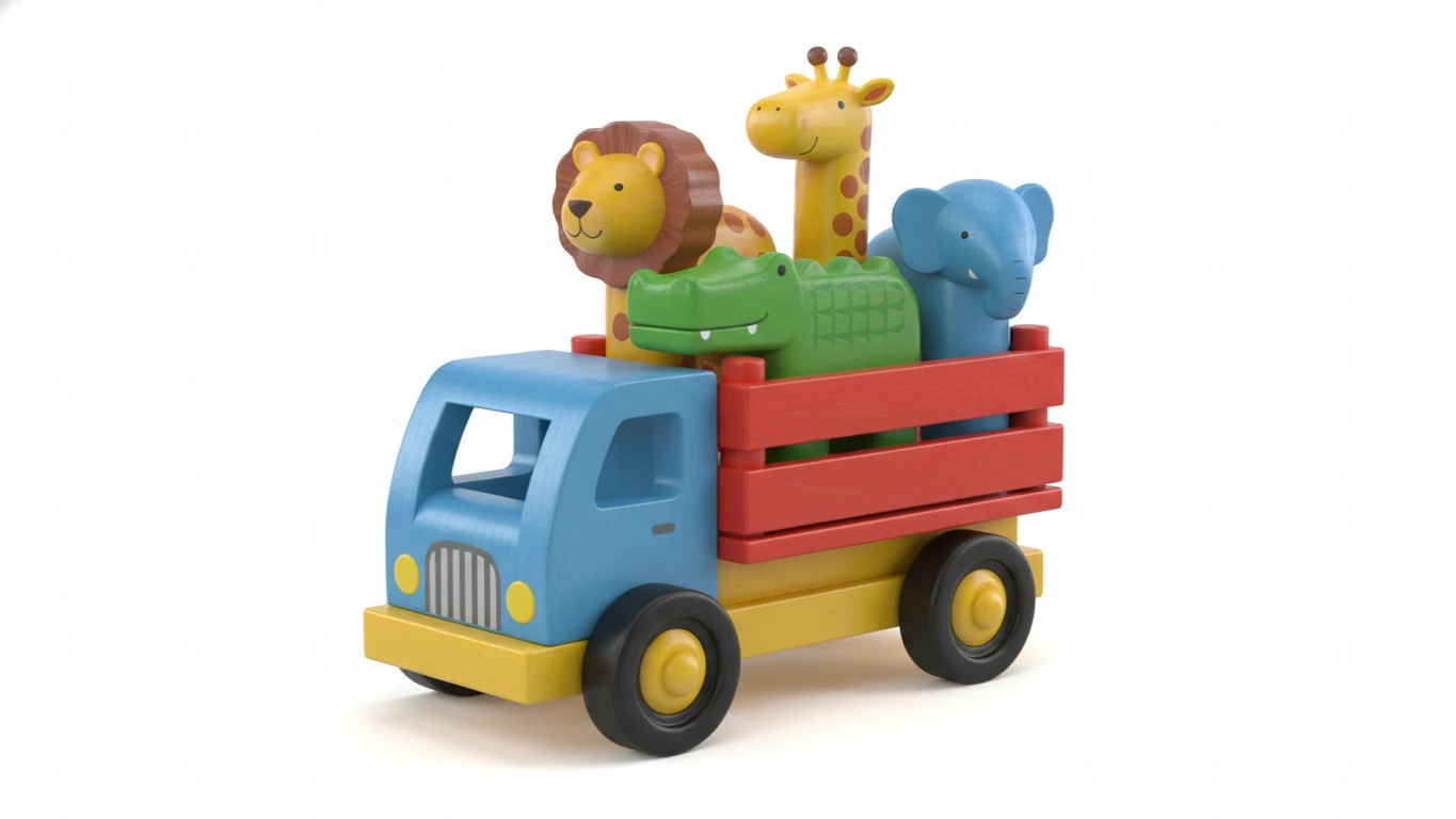 Caminhão de Brinquedo com Animais