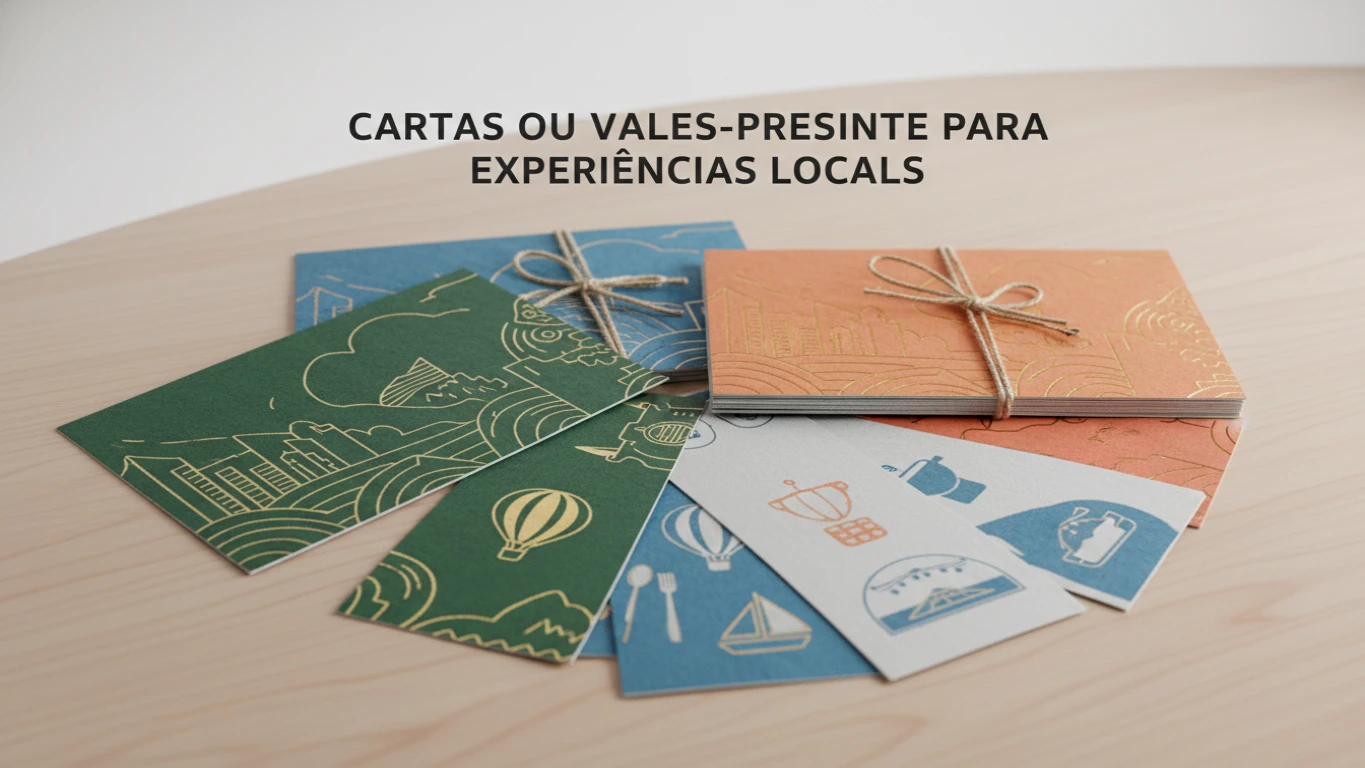 Cartas ou Vales-Presente para Experiências Locais