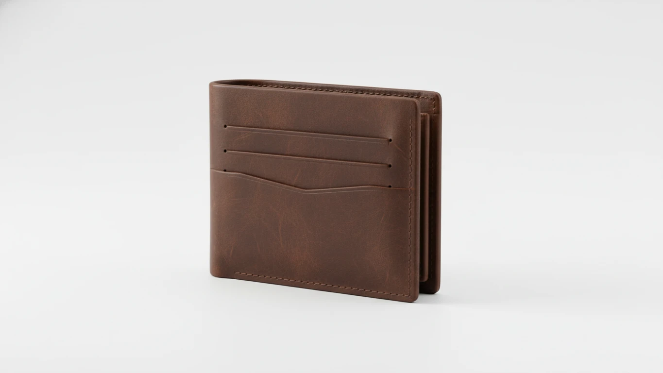 Carteira de Couro Ecológico Minimalista