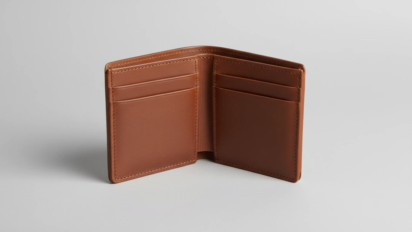 Carteira de Couro Genuíno Slim