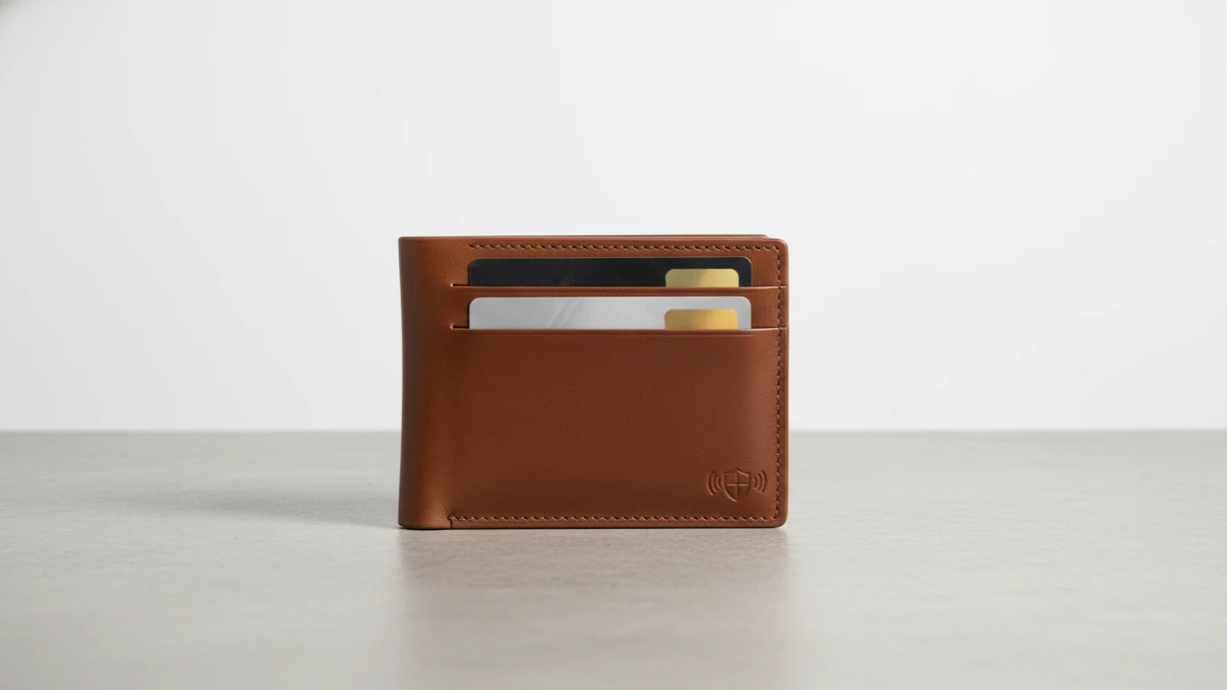 Carteira de Couro Minimalista com Proteção RFID