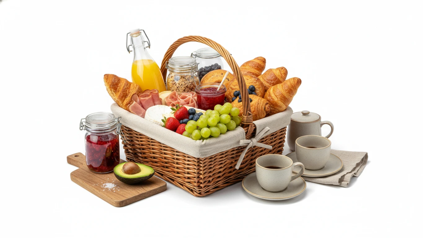 Cesta de Café da Manhã Gourmet Premium