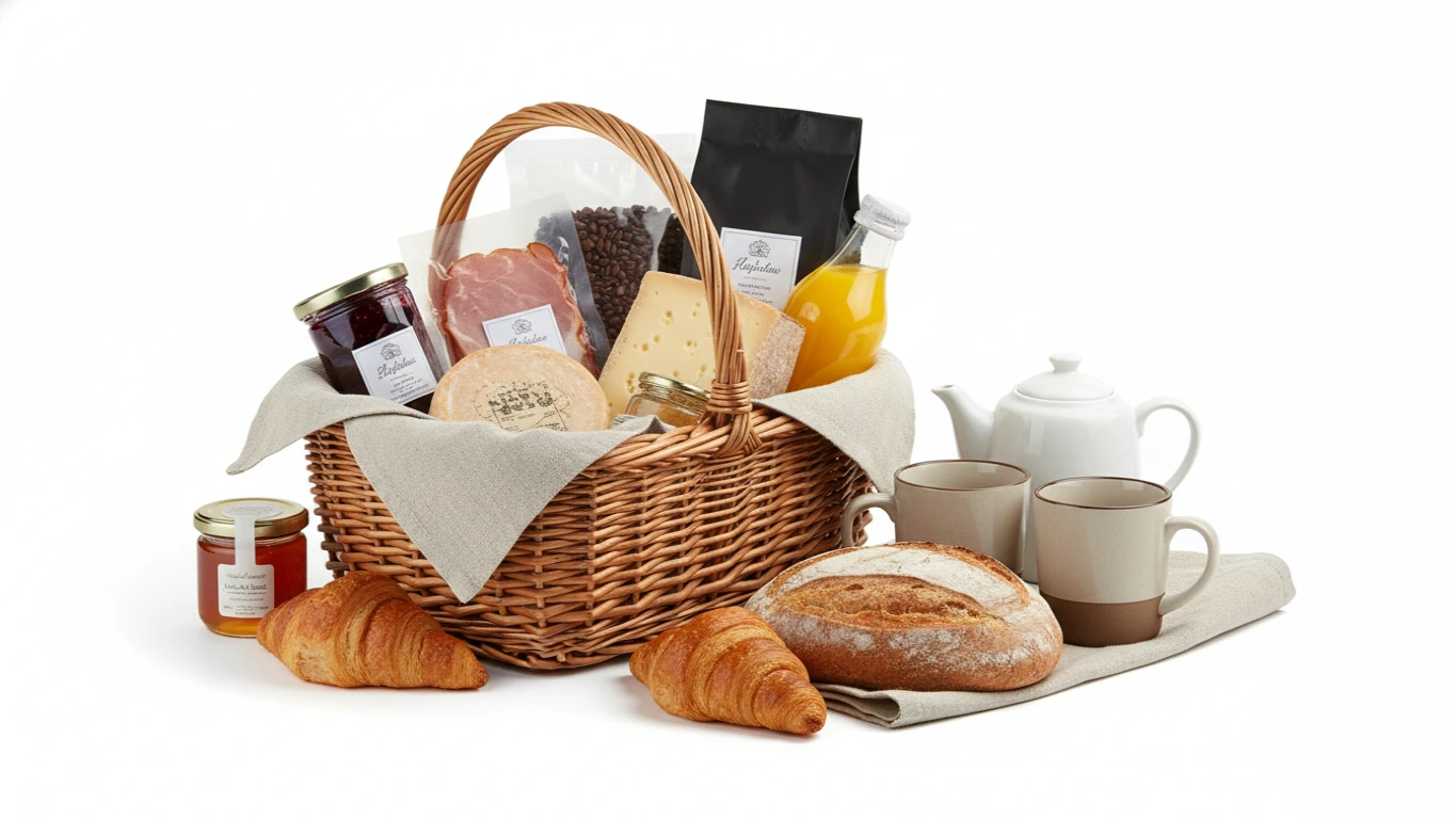 Cesta de Produtos Gourmet para Café da Manhã