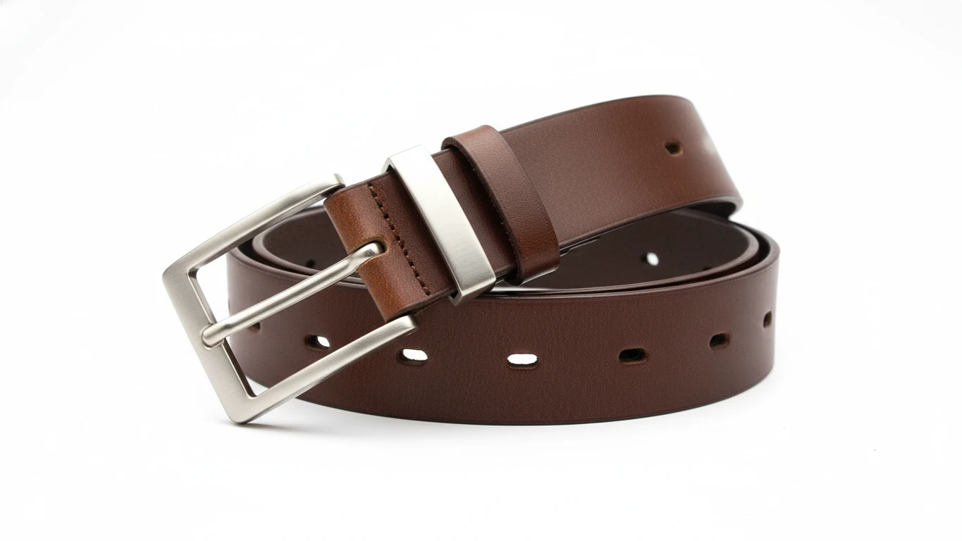 Cinto de Couro Genuíno com Fivela Clássica