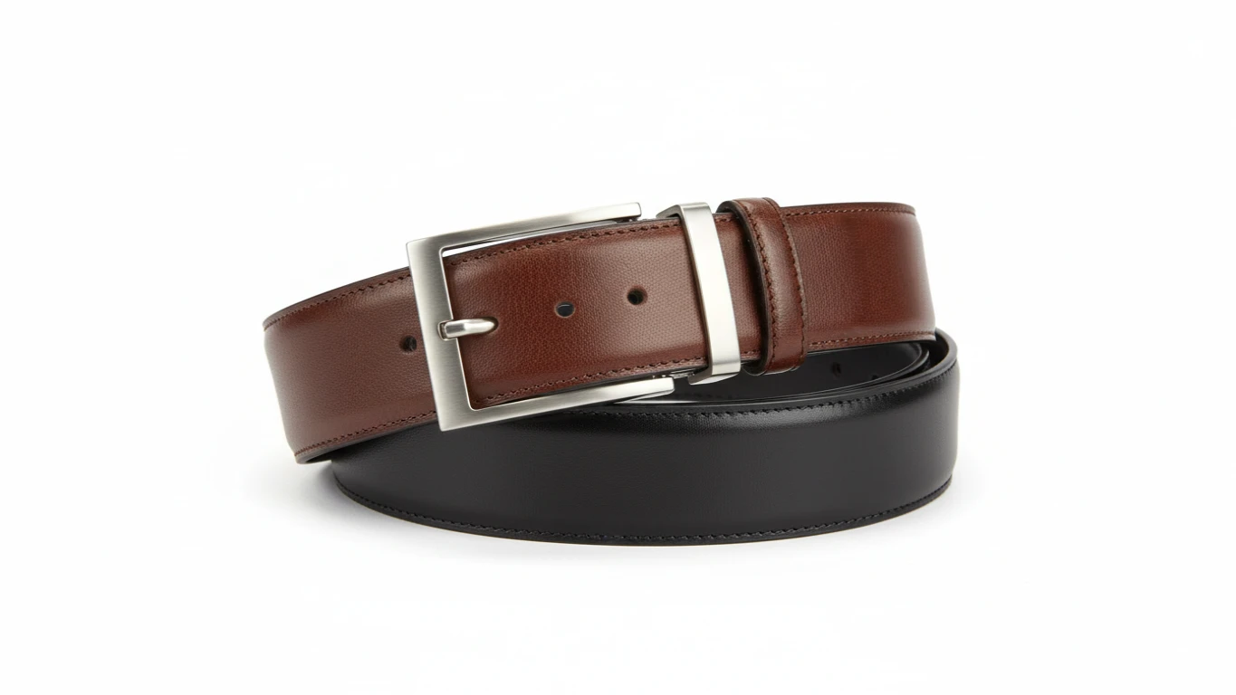 Cinto de Couro Reversível de Qualidade