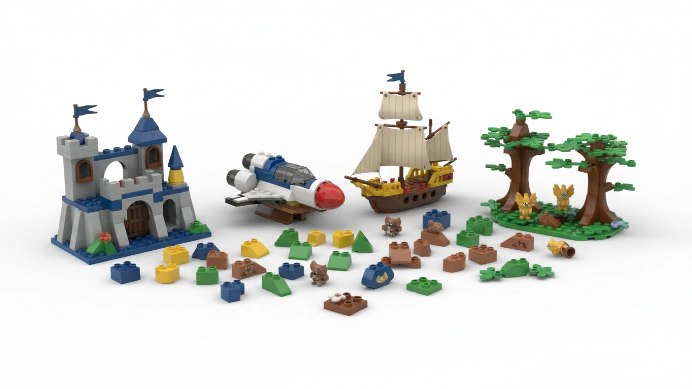 Conjunto de Blocos de Montar Temáticos