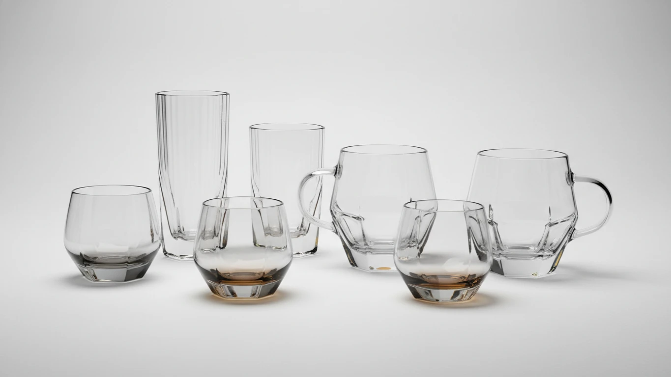 Conjunto de Copos e Canecas de Design Exclusivo