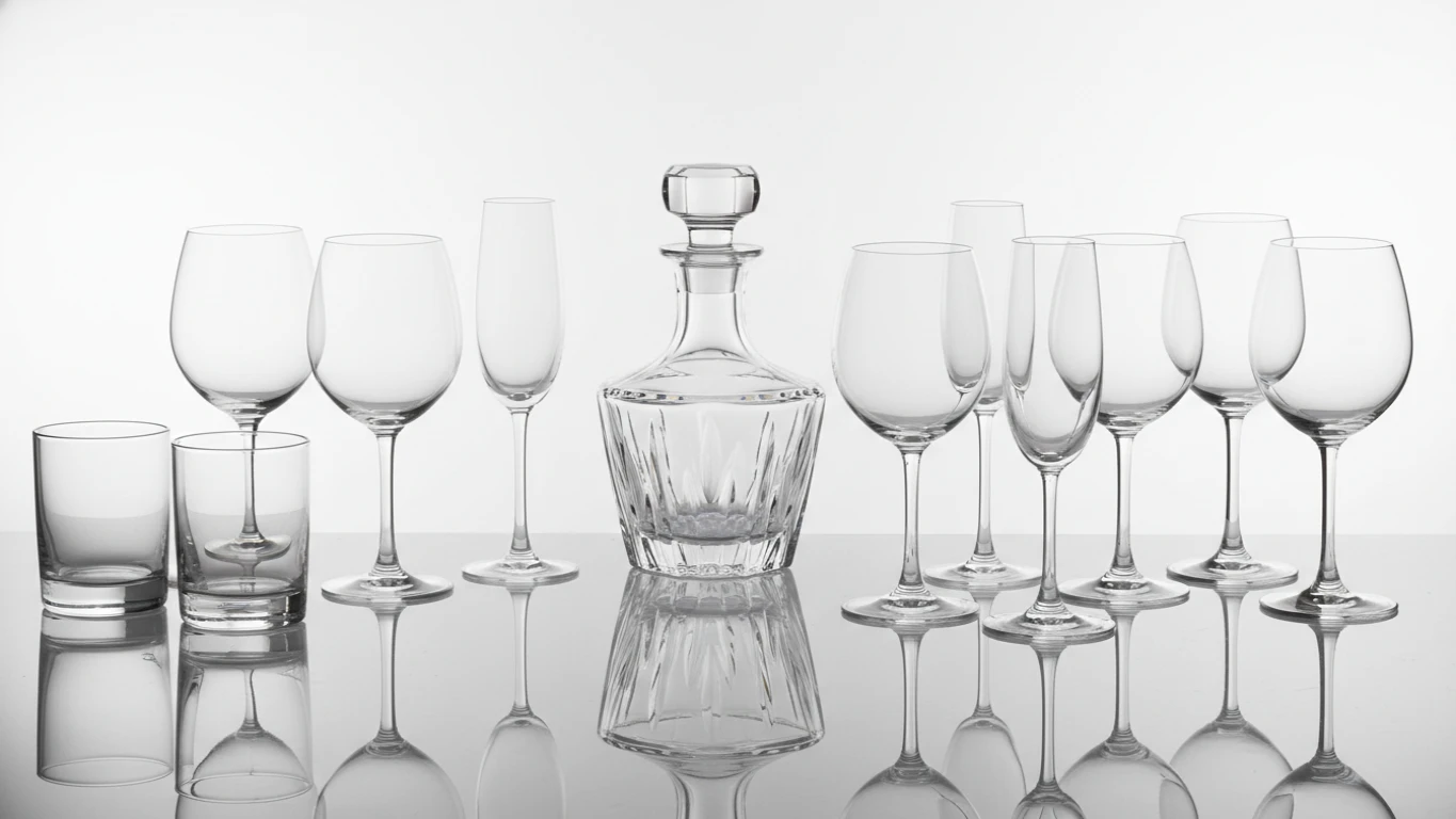 Conjunto de Copos e Taças de Cristal