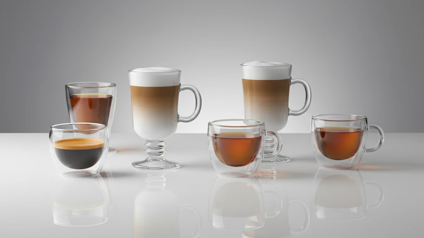 Conjunto de Copos e Taças para Café e Chá