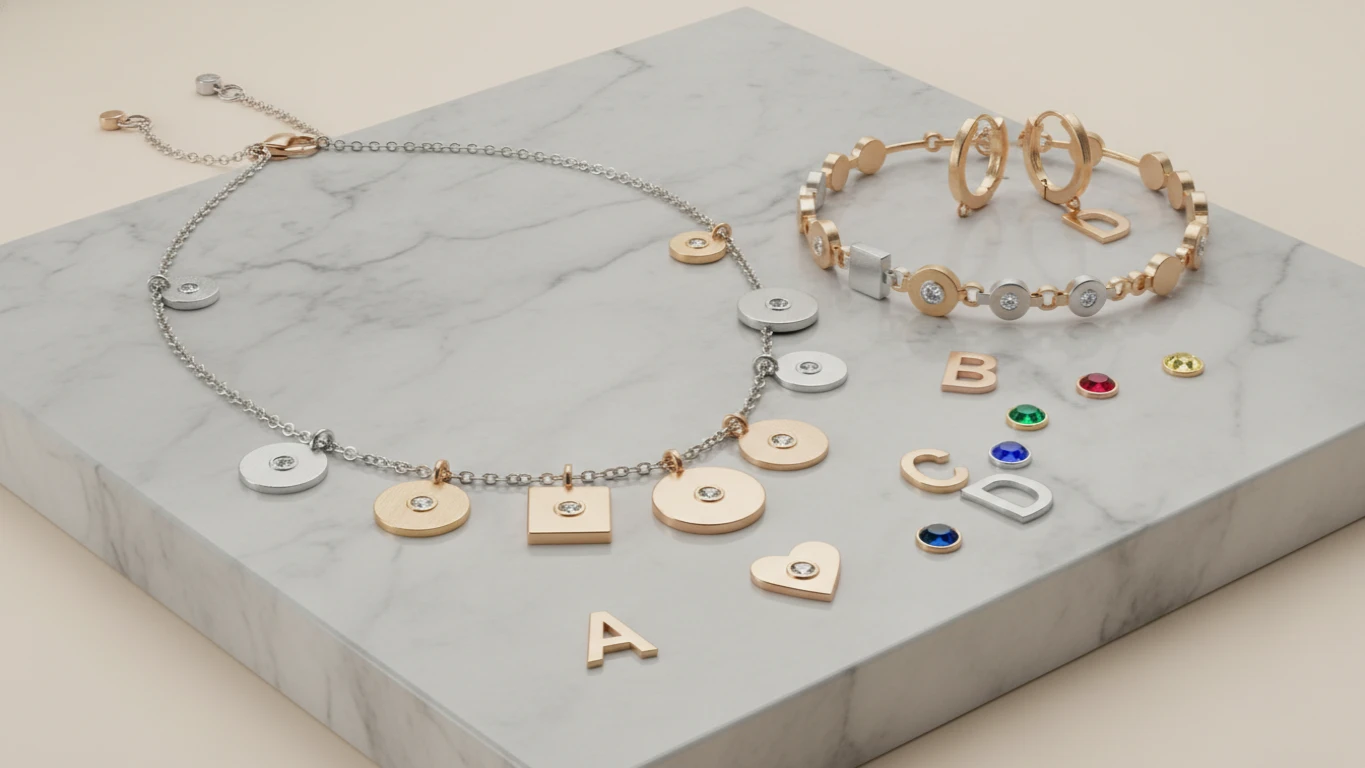 Conjunto de Joias Personalizáveis