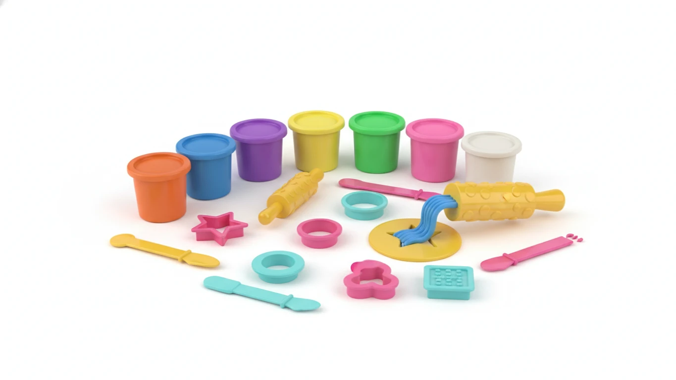 Conjunto de Massinhas de Modelar com Ferramentas