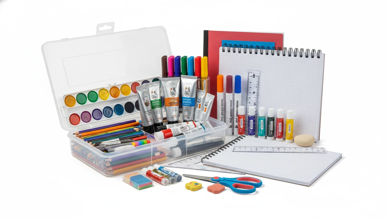 Conjunto de Material Escolar Criativo